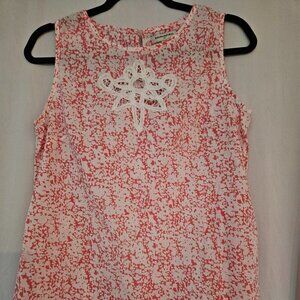 Banana Republic Pink Aplique Tank Med